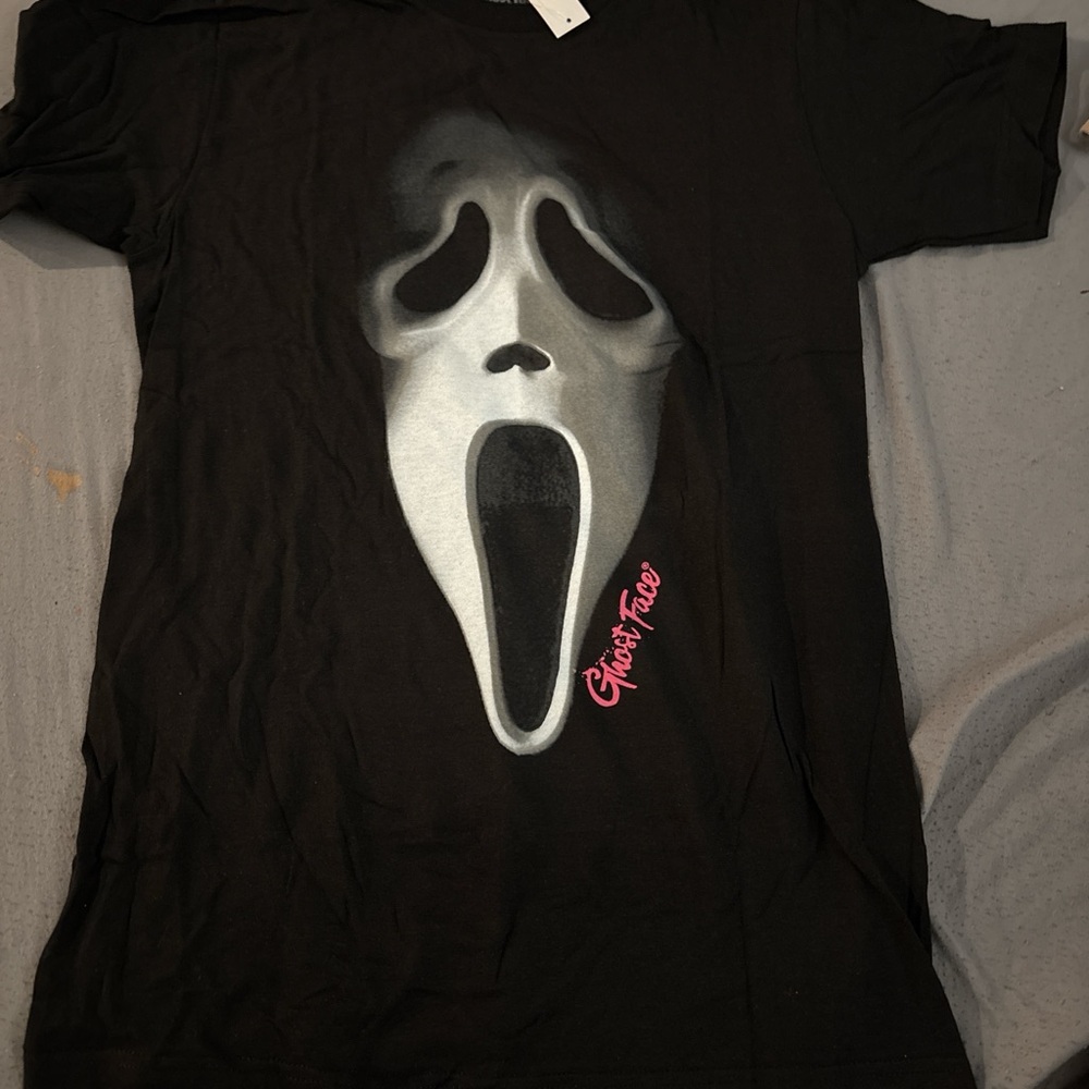 Ghost Face Black Short Sleeve Tee